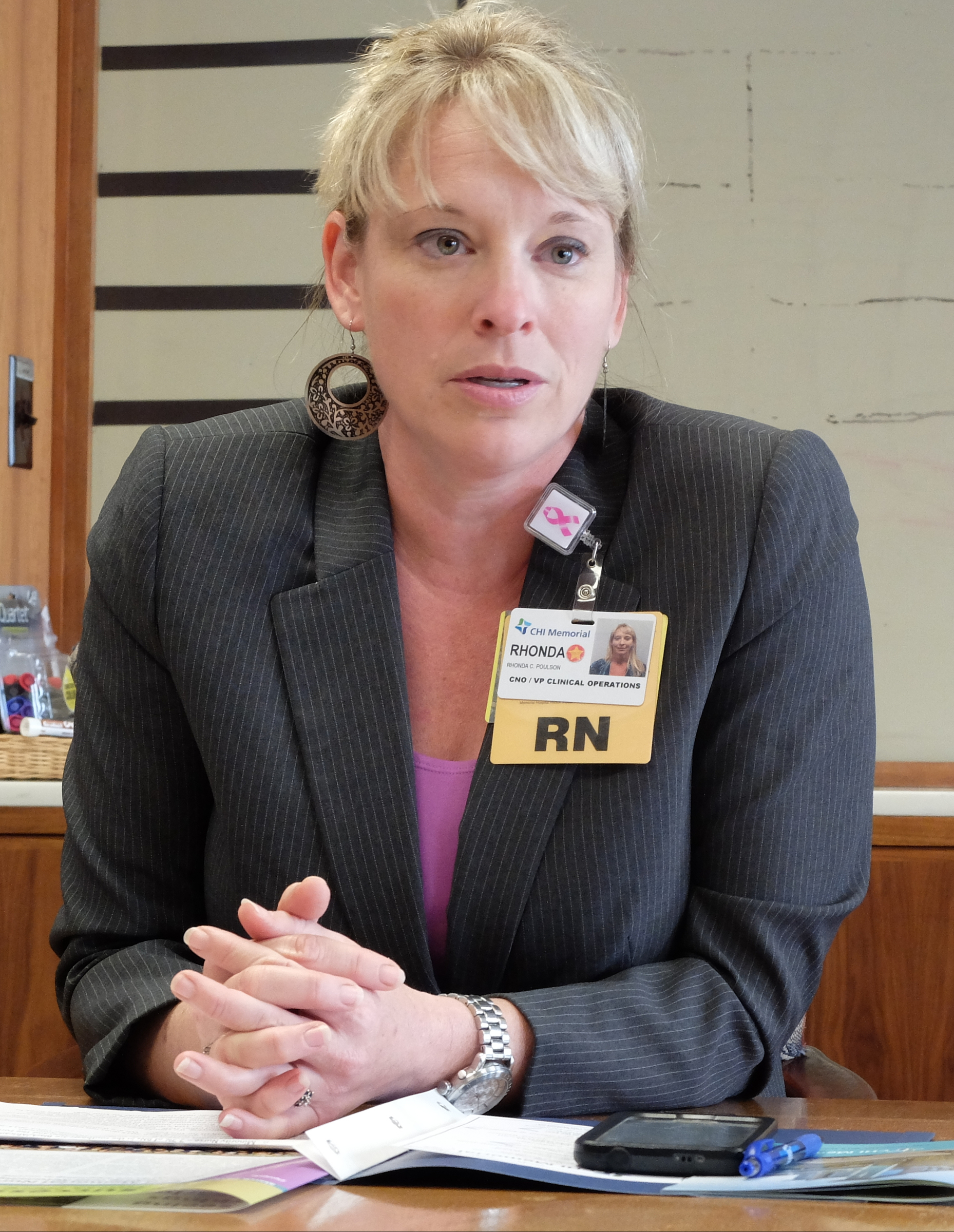 CHI Memorial Chief Nurse Rhonda Poulson talks about duties as a nurse at the hospital.