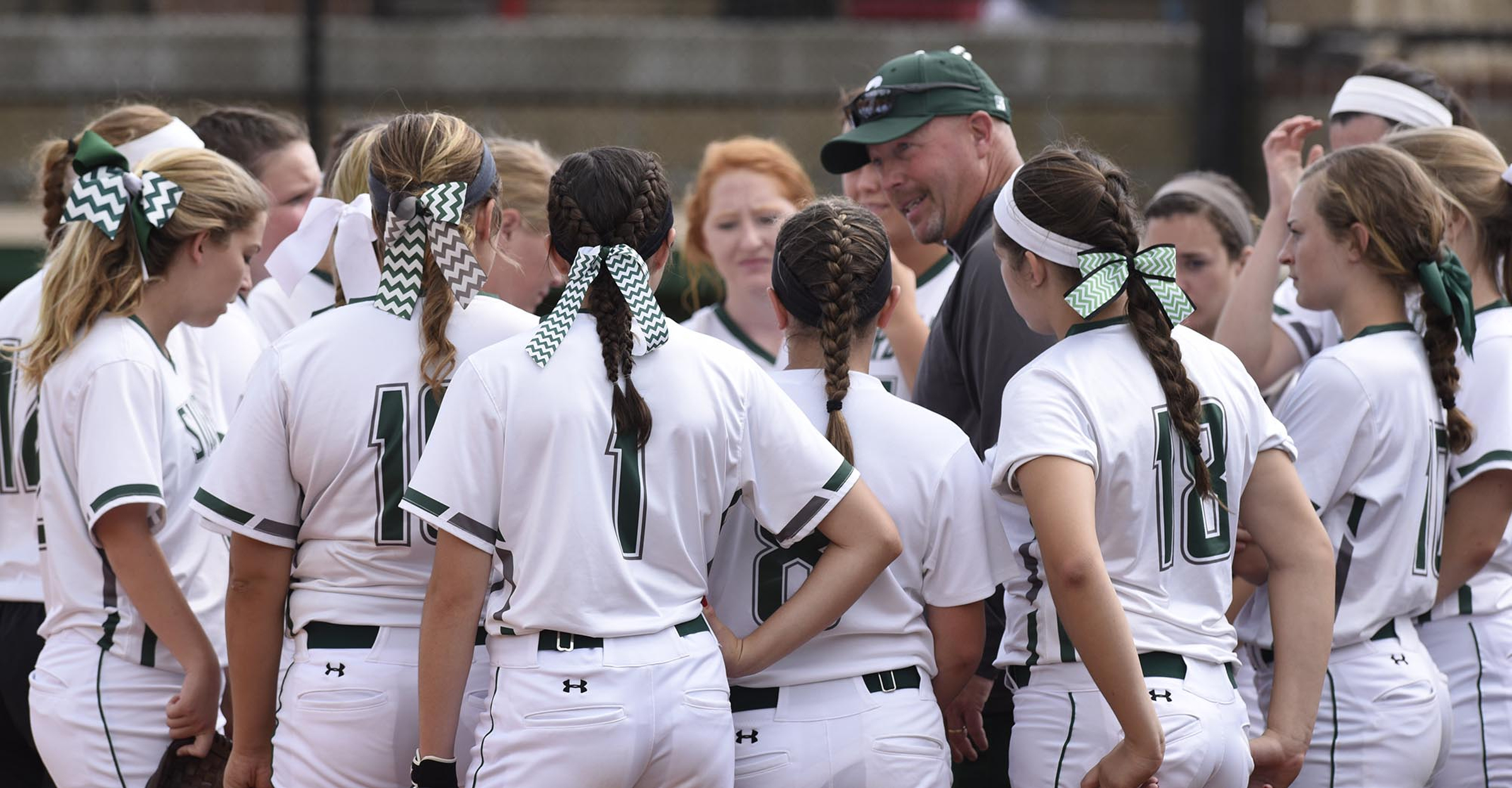 Siverdale coach Tim Couch talks to his team between innings.  The Gordonsville Tigerettes visited Silverdale Baptist Academy in a TSSAA Sectional matchup Saturday May 21, 2016.