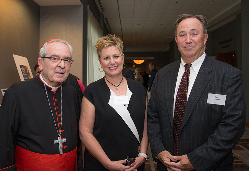 Cardinal Justin Rigali, Lisa Shanahan and Dan Shanahan