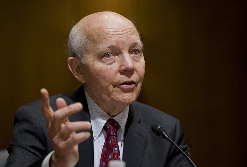 
              FILE - In this Feb. 10, 2016 file photo, Internal Revenue Service (IRS) Commissioner John Koskinen testifies on Capitol Hill in Washington. The IRS says the agency's commissioner won't appear at a House Judiciary Committee hearing Tuesday, May 24, 2106,  examining whether he deserves to be impeached. (AP Photo/Manuel Balce Ceneta, File)
            