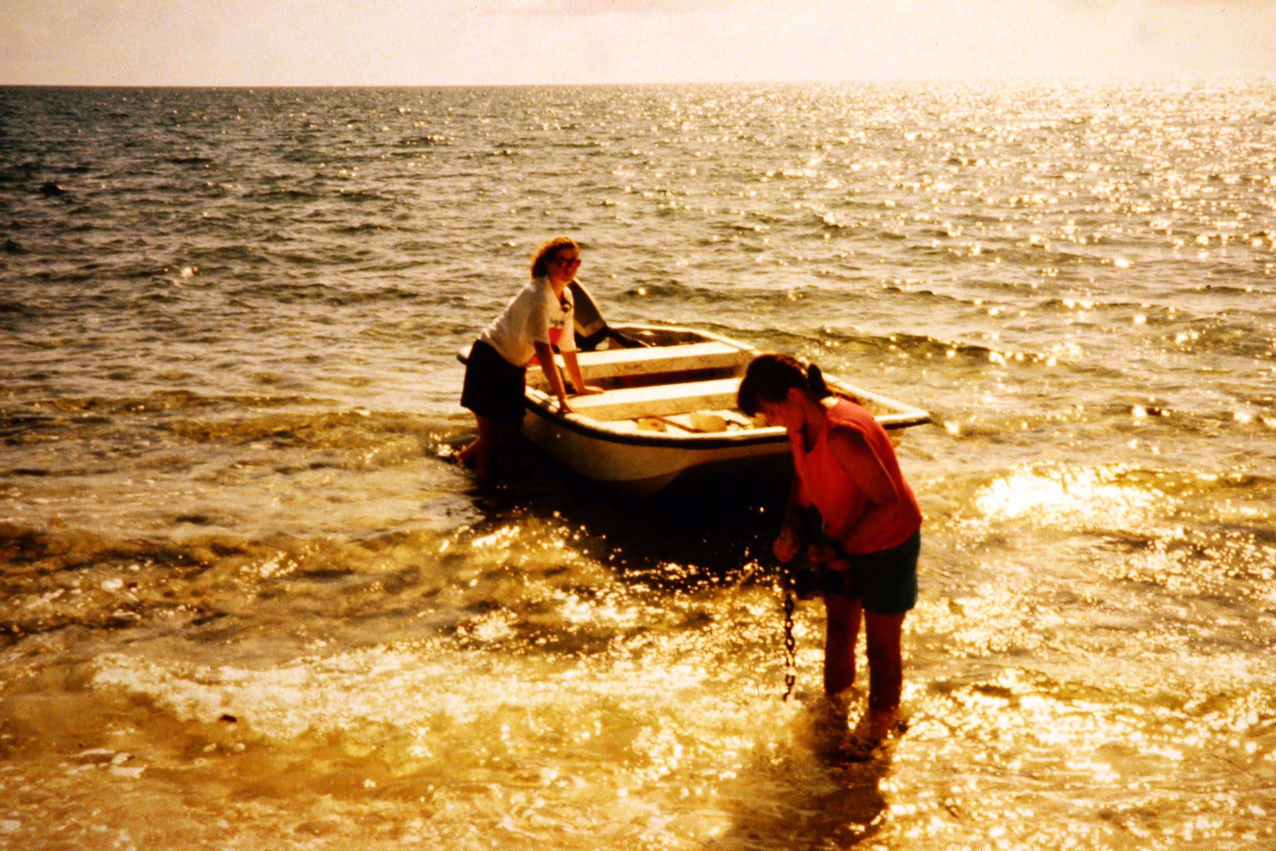 Dawn Ford in Andros, Bahamas, in 1994, conducting research for her master's thesis which studied coastal seaweed communities. Prior to her first trip to the island in 1993, Ford had never even flown on an airplane. The eye-opening experience inspired her to begin a Bahamas Field Course for UTC students.
