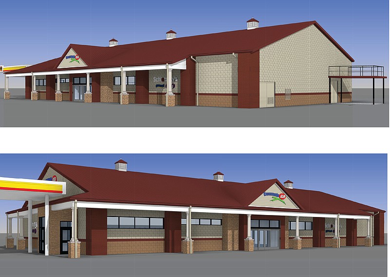 Contributed rendering / The Crossroads IGA neighborhood market is proposed for the foot of Signal Mountain near Glendale Drive. Developers are expected to seek zoning approval from the City Council next month.