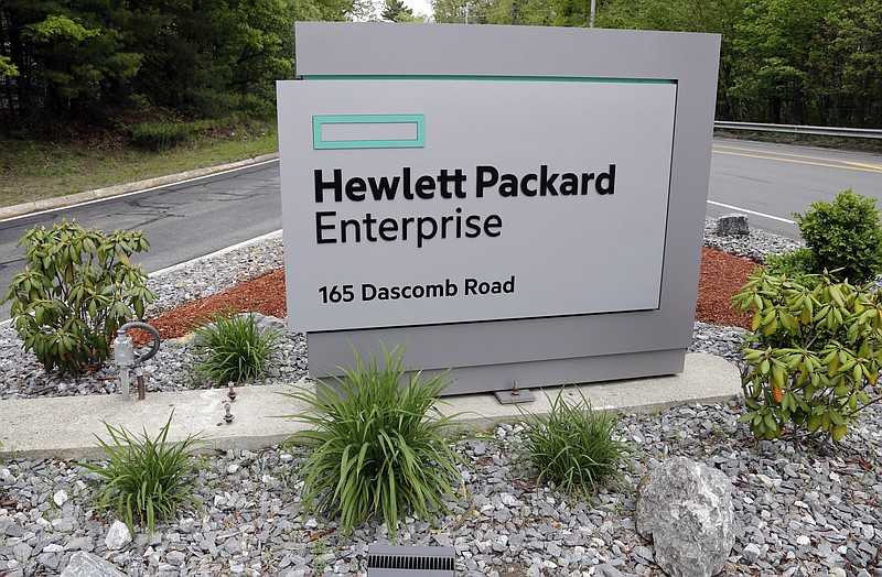 
              A sign marks the entry way into Hewlett Packard Enterprise Tuesday, May 24, 2016, in Andover, Mass. HP Enterprise is slimming down its business further by selling off its technology-services division to competitor Computer Sciences Corp. (AP Photo/Elise Amendola)
            