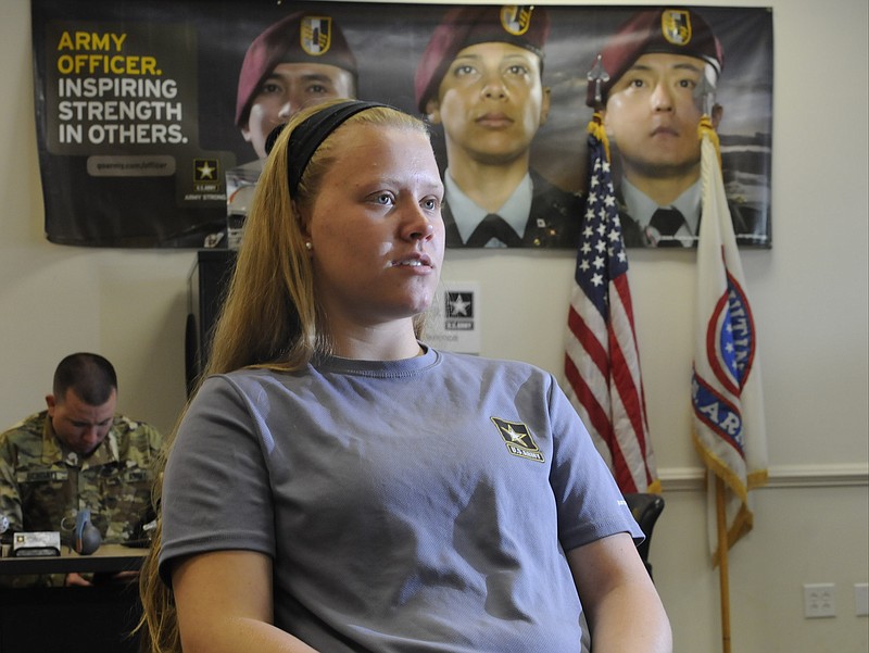 Alayna Becker, a Soddy-Daisy High School junior, is the first woman in Tennessee to enlist in the Army in a combat roll.