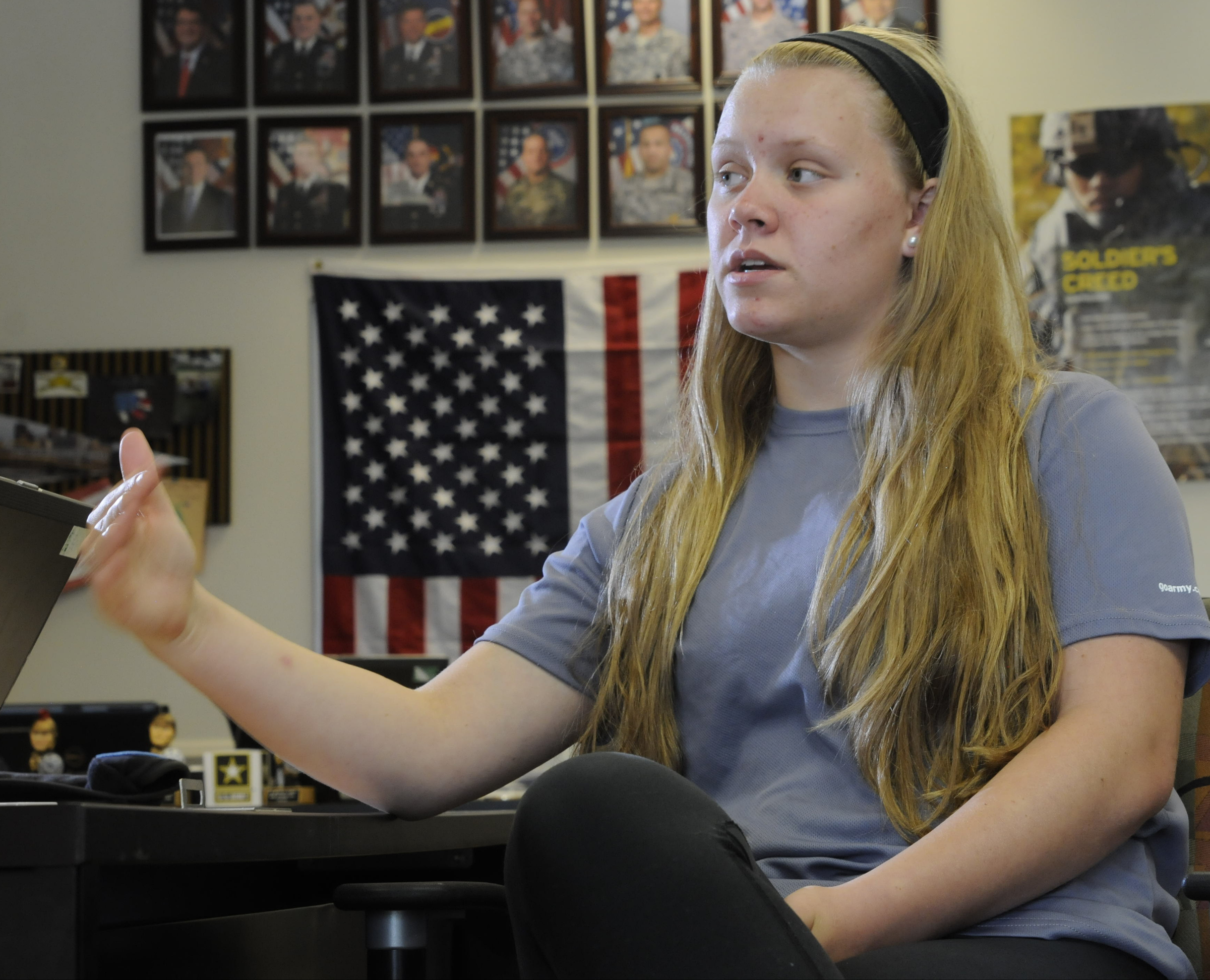 Alayna Becker, a Soddy-Daisy High School junior, is the first woman in Tennessee to enlist in the Army in a combat roll.