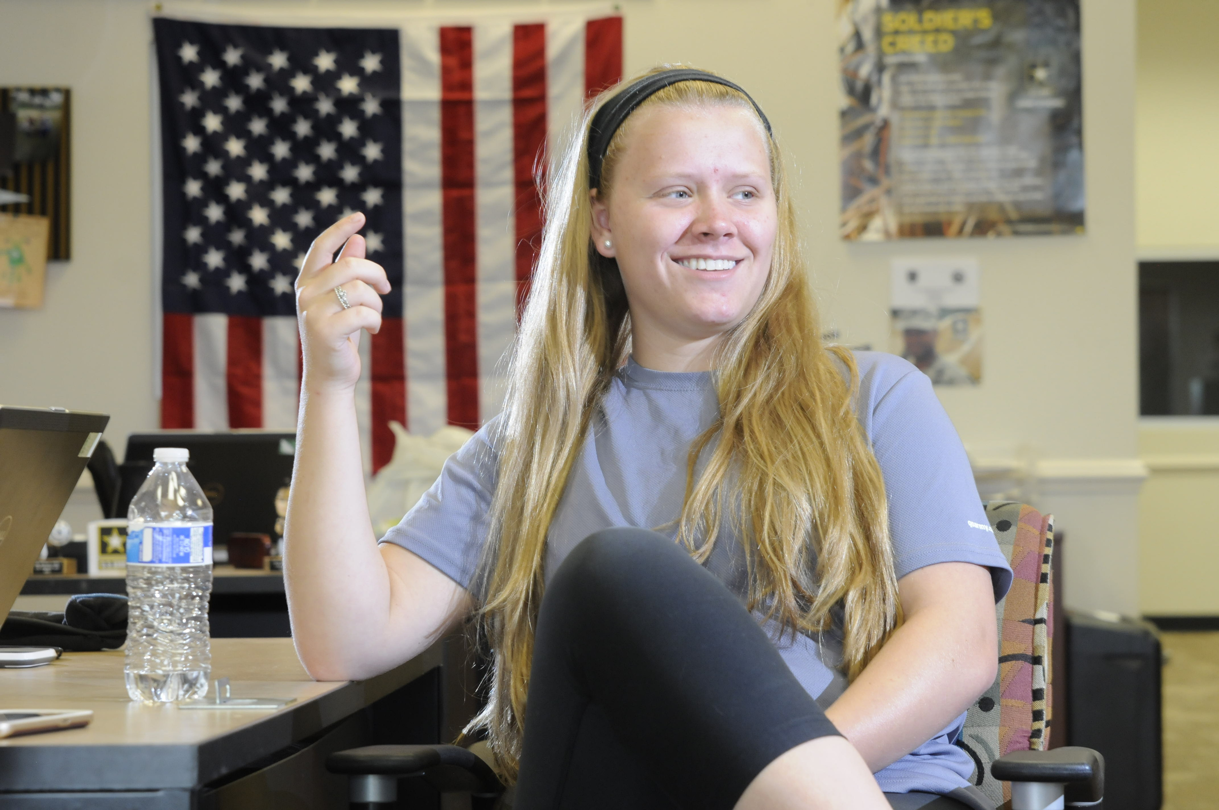 Alayna Becker, a Soddy-Daisy High School junior, is the first woman in Tennessee to enlist in the Army in a combat roll.