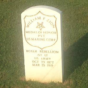 The grave of William F. Zion at the Chattanooga National Cemetery.