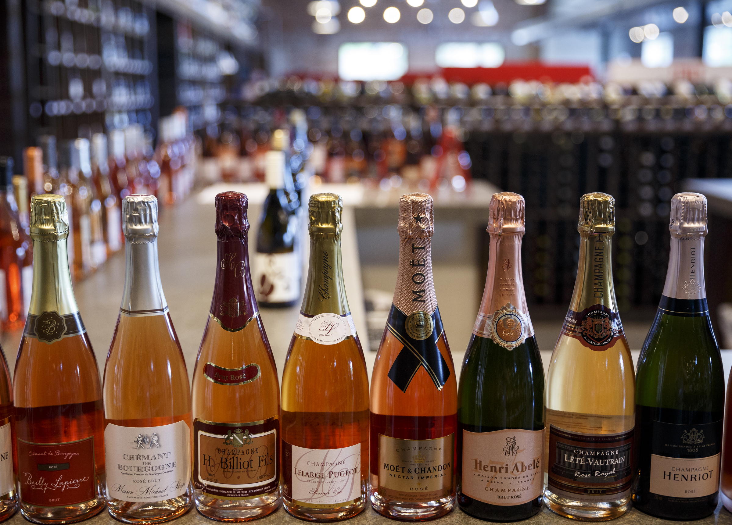 Wine bottles are displayed at Imbibe Chattanooga, a wine-focused liquor store, on Wednesday, May 25, 2016, in Chattanooga, Tenn. Beginning July 1, Tennessee grocery stores will be allowed to sell wine, but they will not be able to buy in bulk the way liquor stores can.