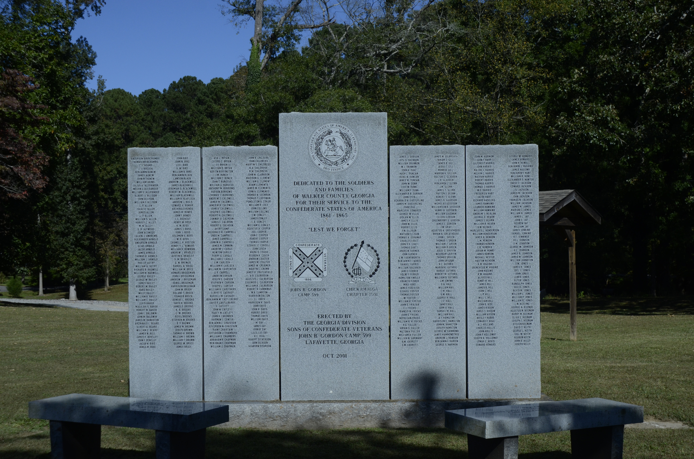 Oct 9, 2013--
A Confederate Memorial sits near the John B. Gordon house in Lafayette, Ga.
