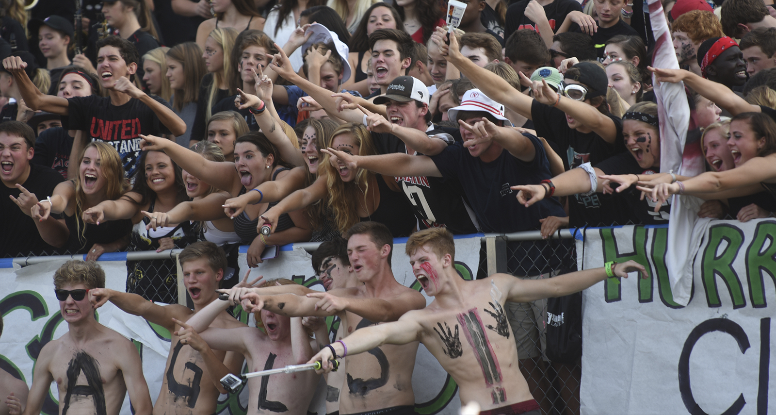 Signal Mountain fans yell during the game against East Hamilton High School Friday, August 21, 2015 at Signal Mountain High School.