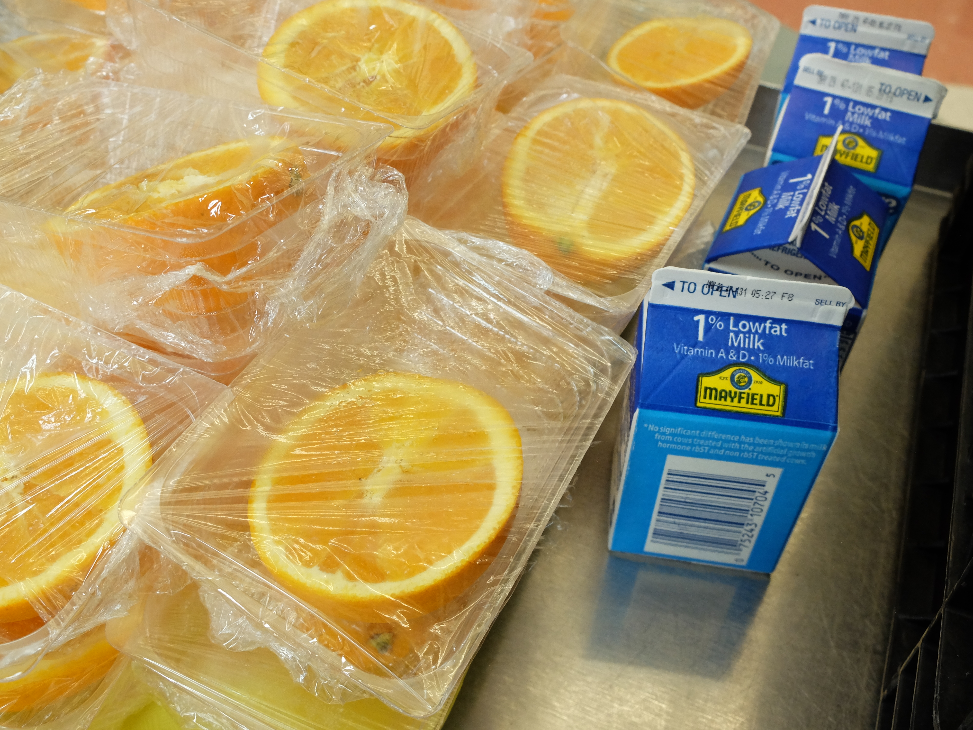 Battle Academy food include oranges and milk.