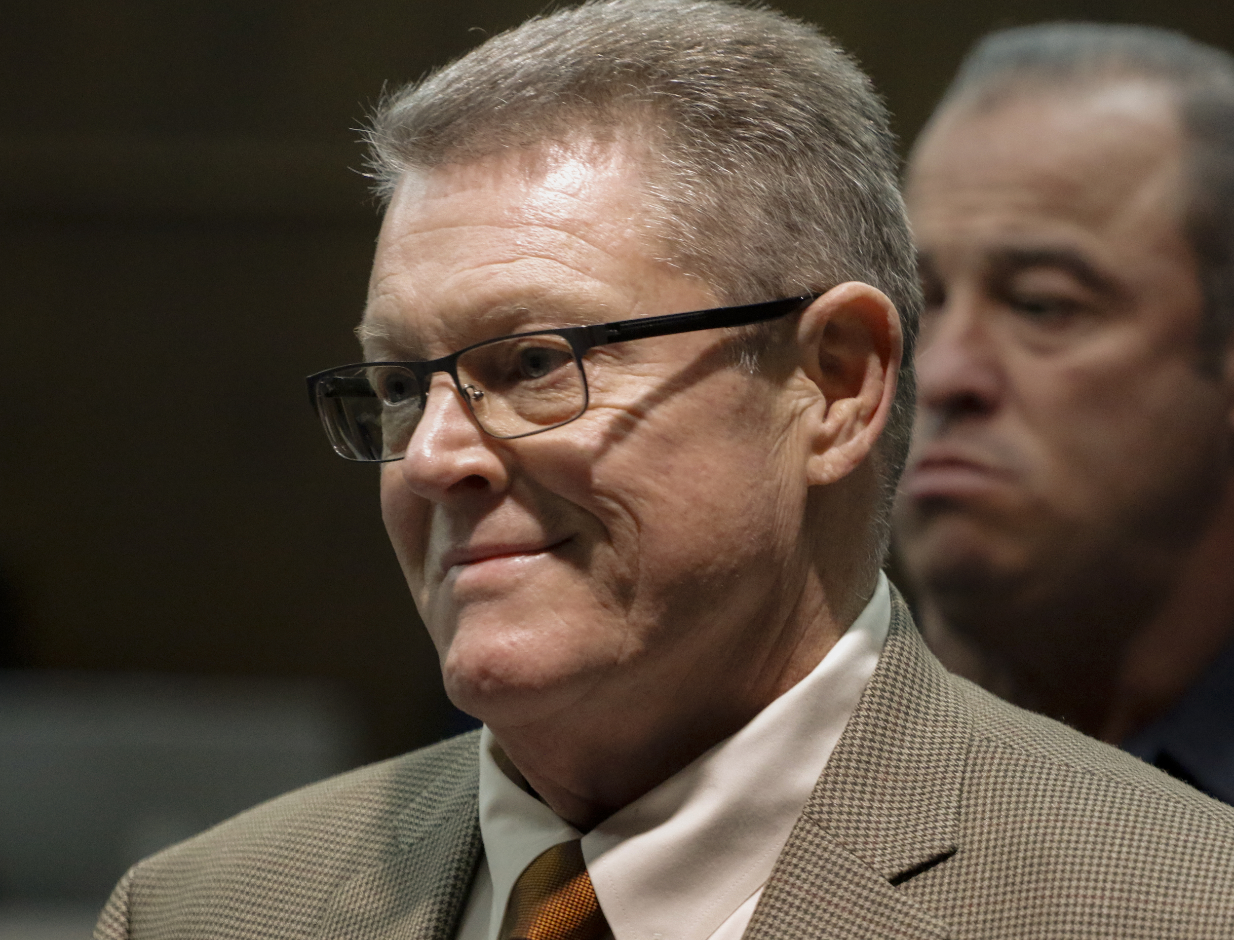 Staff Photo by Dan Henry / The Chattanooga Times Free Press- 5/25/16. Billy Hawk appears before Judge Don Poole and the jury on Monday, June 6, 2016. Hawk was found guilty of first degree murder and sentenced to life in prison for shooting, killing, and stuffing his co-defendant in a 1981 pending cocaine distribution case, Johnny Mack Salyer, in a 55-gallon steel drum.