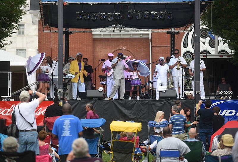 The lawn of the Bessie Smith Cultural Center at 200 E. M.L. King Blvd., will have one stage set up for Bessie Smith Strut revelers. A second stage will be set up near the railroad trestle about three blocks east. Vendors will be set up all along the route, and music fans typically go from stage to stage to watch the entertainment.
