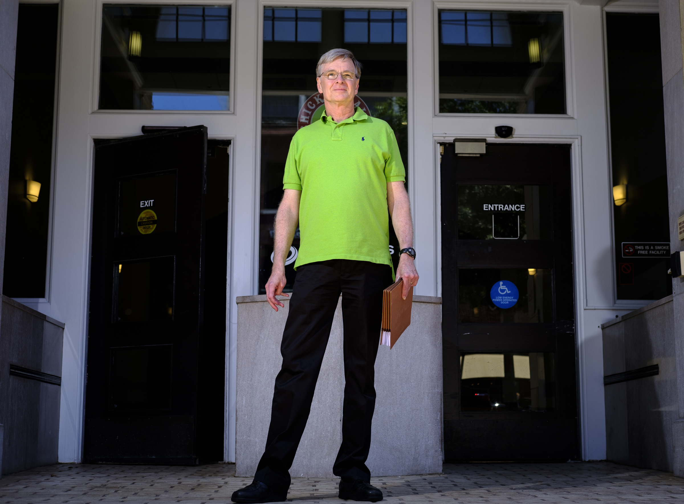 Doug Finke poses for a portrait on Broad Street on Wednesday, June 8, 2016, in Chattanooga, Tenn.