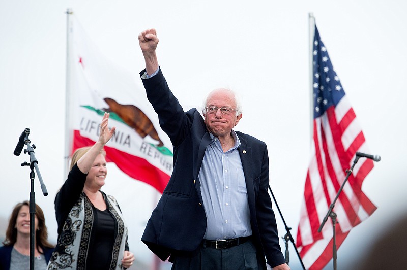 Democratic presidential candidate Sen. Bernie Sanders, I-Vt., and his wife Jane Sanders arrive at a campaign rally on Monday, June 6, 2016, in San Francisco.