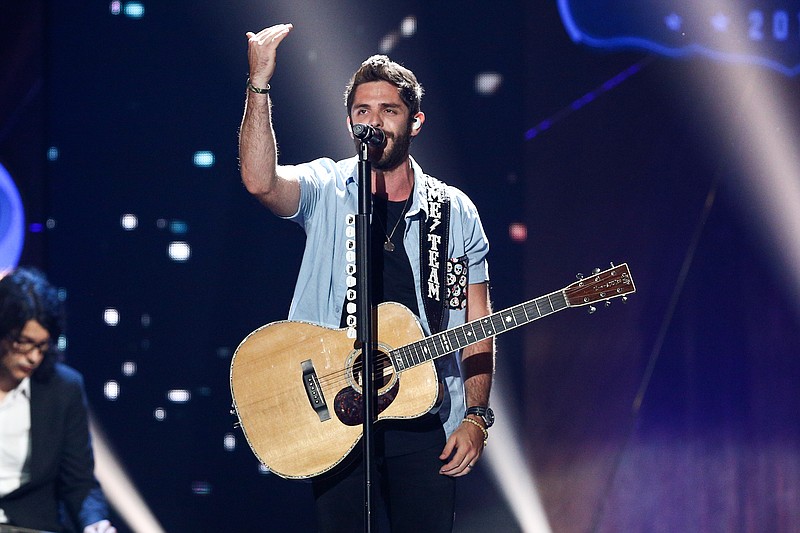 On Monday this week, it was announced that Thomas Rhett had notched his sixth consecutive No. 1 on Billboard's Country Airplay chart for "T-Shirt." (Photo by John Salangsang/Invision/AP)