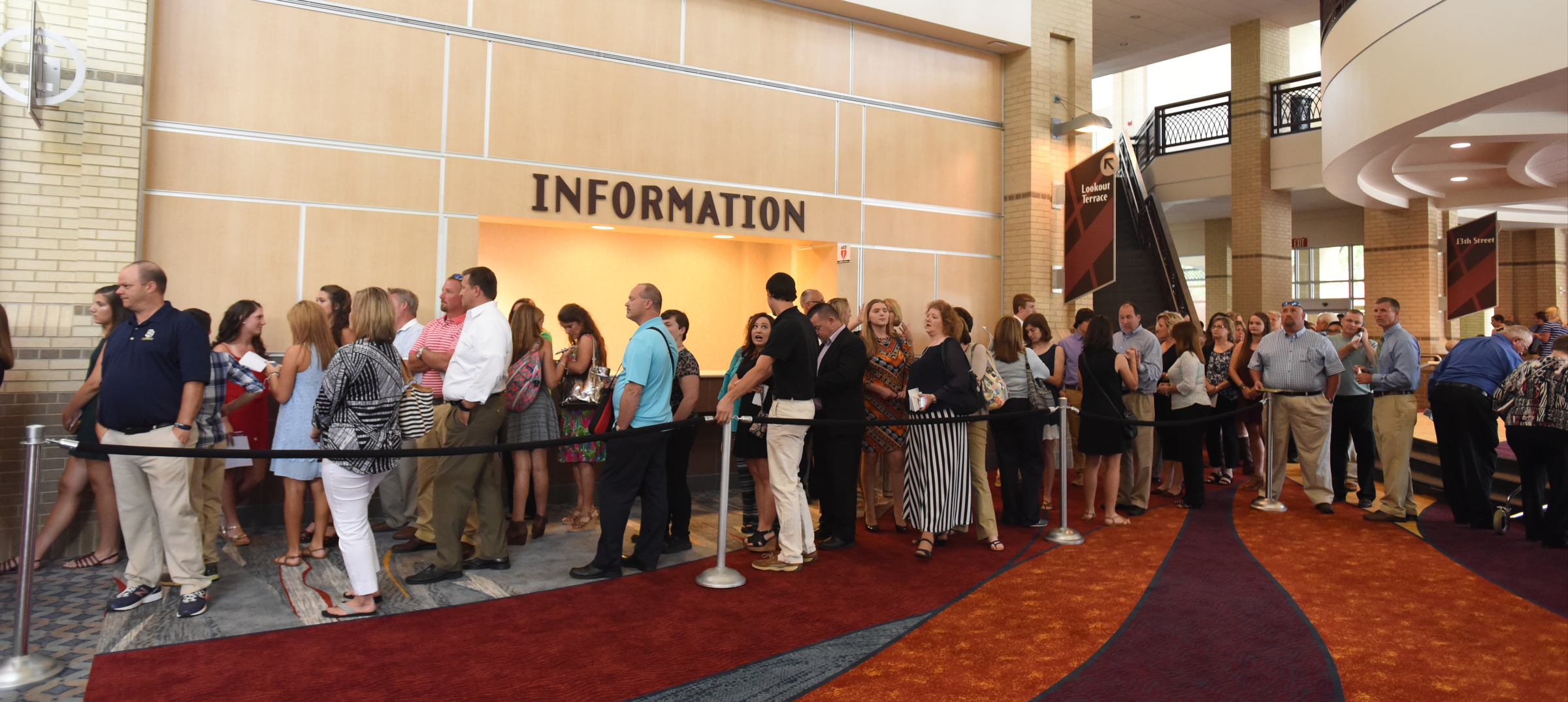 People line up before entering the Best of Preps banquet Thursday, June 9, 2016 at the Chattanooga Convention Center.