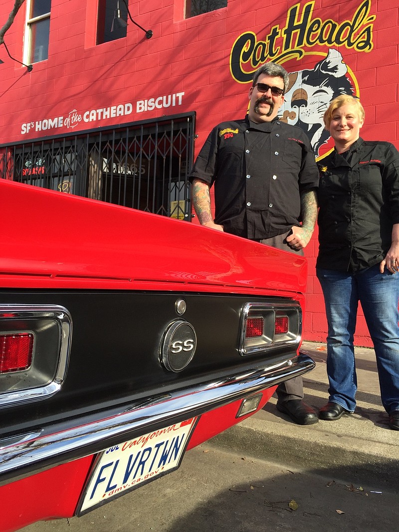 Richard Park, a former Cleveland, Tenn., resident, and wife Pamela will be featured on tonight's episode of "Diners, Drive-Ins and Dives" at 10 p.m. on Food Network. The Parks met while in culinary school and opened Cathead's BBQ in San Francisco, basing their menu on her family dishes from Michigan and his family's roots in Cleveland.