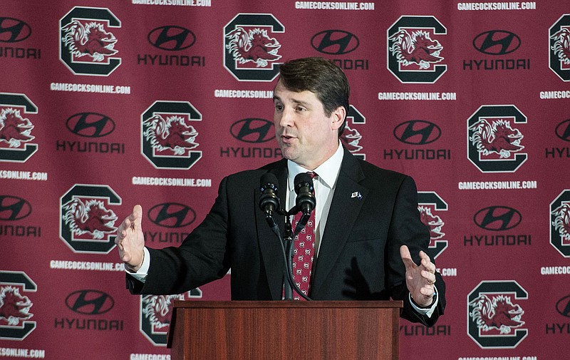 South Carolina first-year football coach Will Muschamp believes the Gamecocks can compete for the SEC East title this season despite last year's 3-9 collapse.