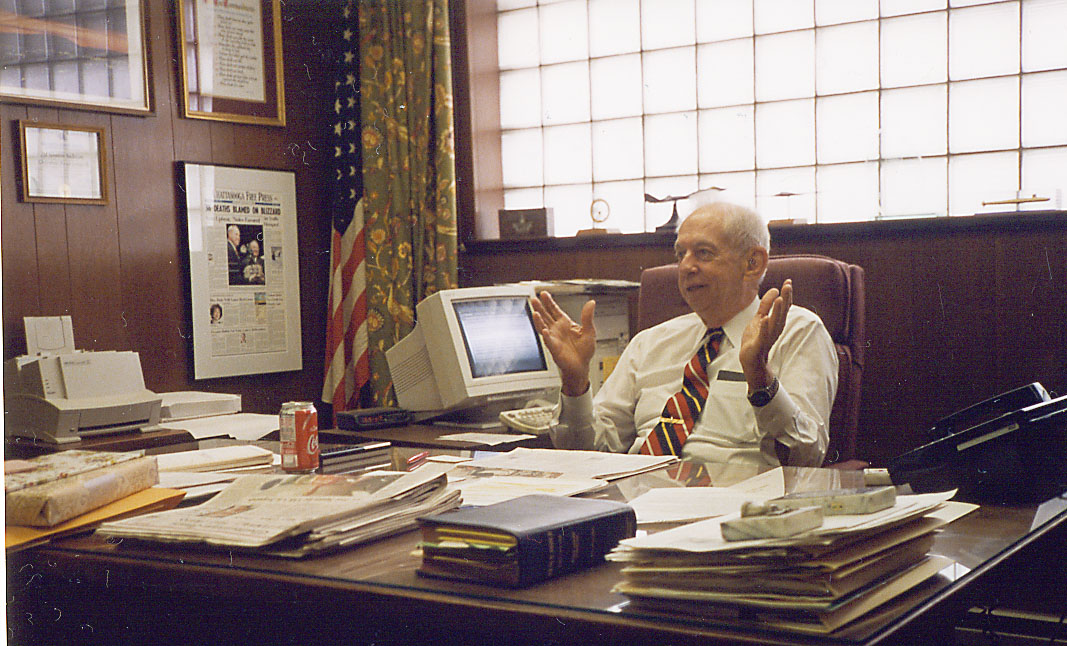 Lee Anderson is seen in his office at The Chattanooga News-Free Press in this file photo.