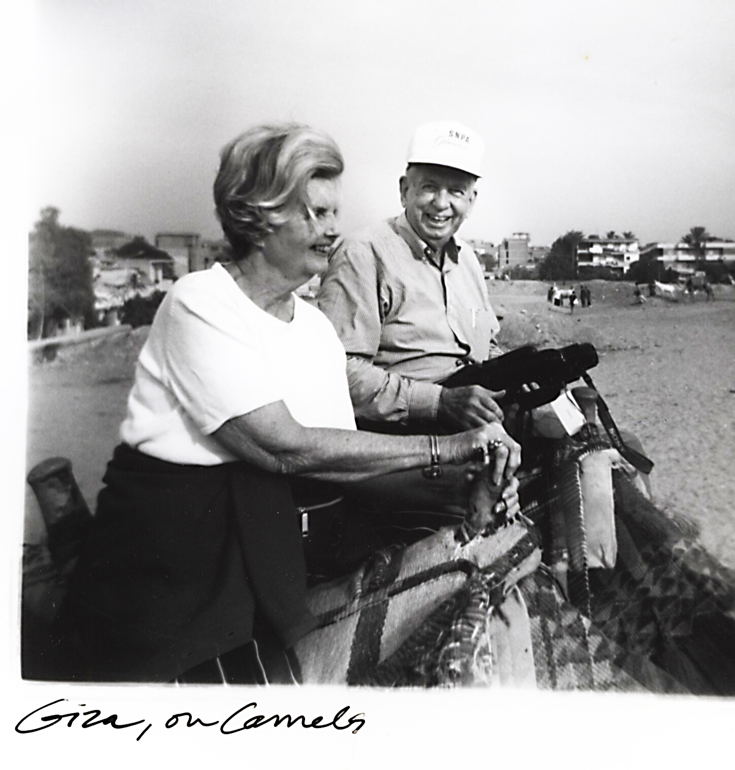 Betsy and Lee on Camels, Egypt