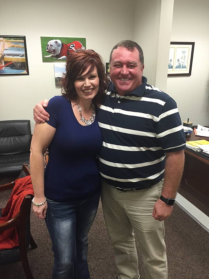 LaFayette High School Principal Mike Culberson, right, pictured with Amanda Lanier in this file photo. 