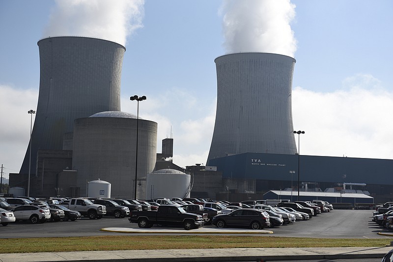 The TVA Watts Bar Nuclear Plant is seen Thursday, Oct. 22, 2015, near Spring City, Tenn., as Unit 2 begins producing electricity for the first time, 43 years after construction began at the site. 