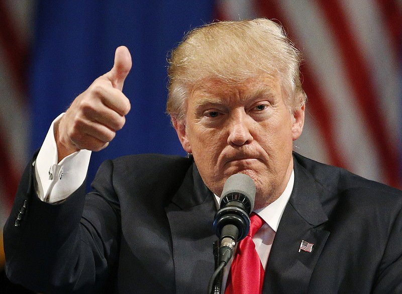 
              FILE - In this June 18, 2016 file photo, Republican presidential candidate Donald Trump gestures as he speaks in Las Vegas. Trump's campaign is cycling $6 million into his companies through use of his properties; meanwhile, Trump has been on an urgent fundraising quest.  (AP Photo/John Locher, File)
            