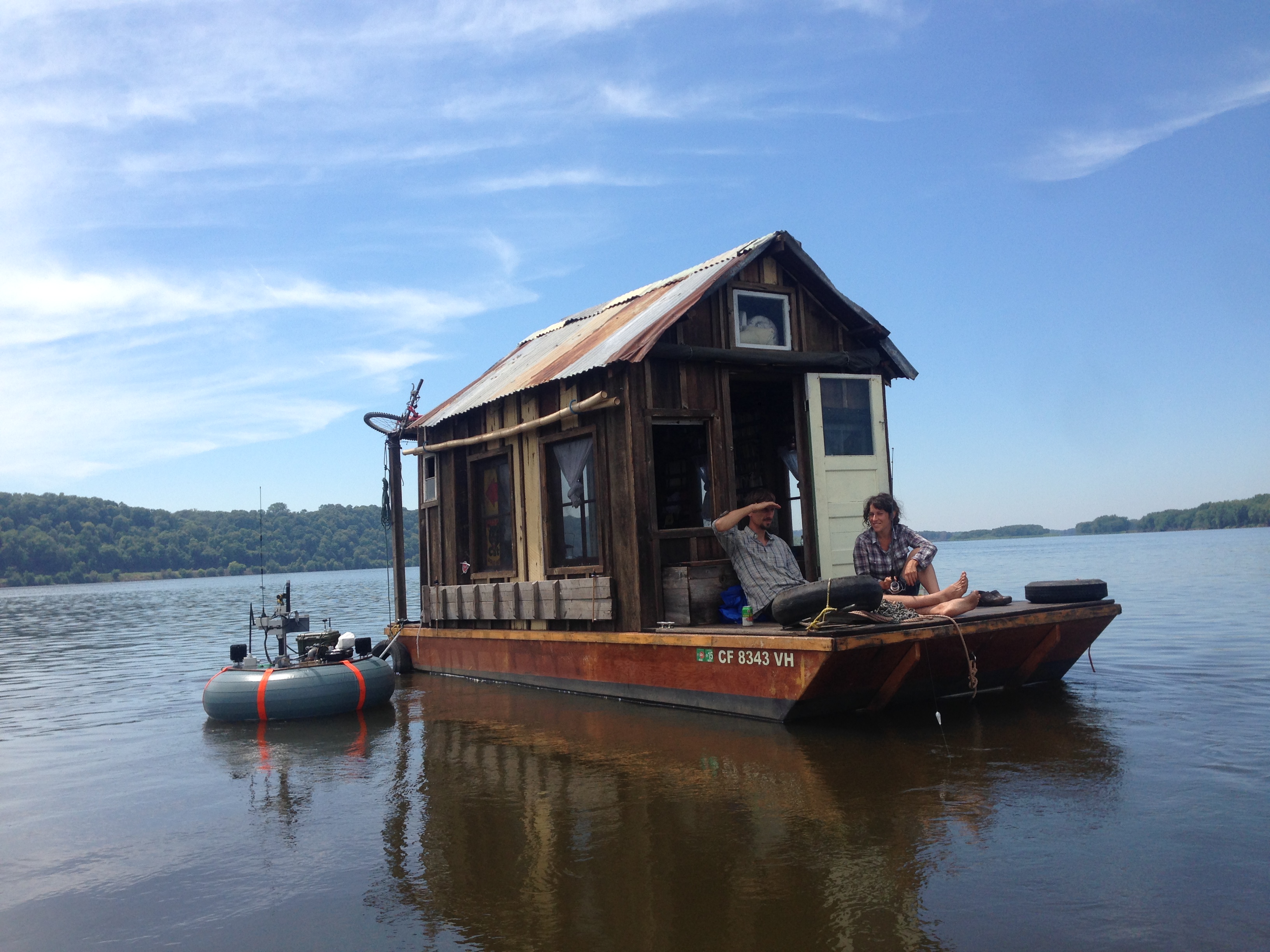 In 2012, California artist Wes Modes and friends began construction on a recreated 1940s-era shantyboat. This summer, Modes will take the vessel on a journey down the Tennessee River. Along the way, he will collect oral histories from river communities as part of his multi-year anthro-historical project "A Secret History of American River People." (Photo by Wes Modes)