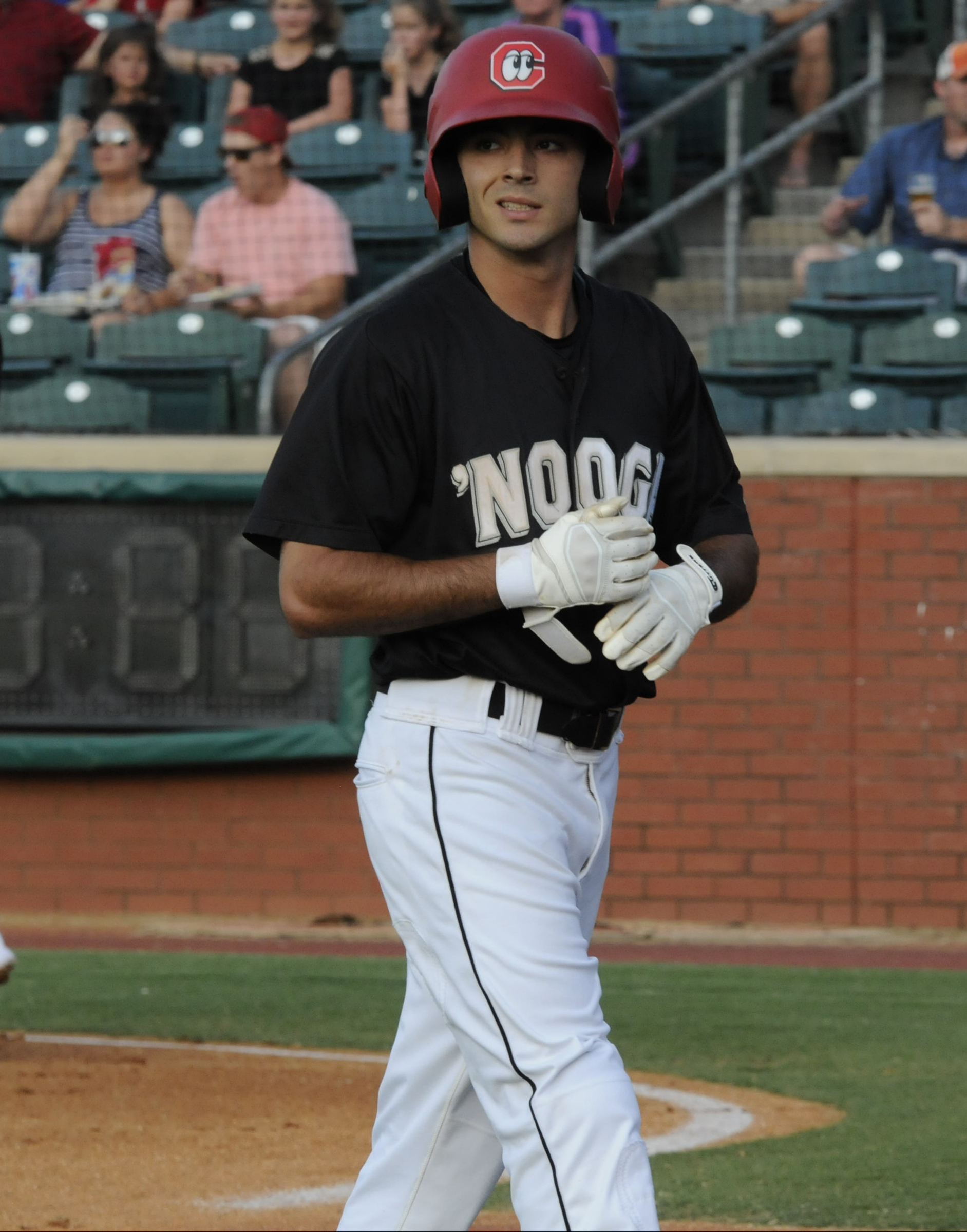Zack Granite bats leadoff Thursday against the Jackson Generals. Granite has the most stolen bases for the Chattanooga Lookouts.