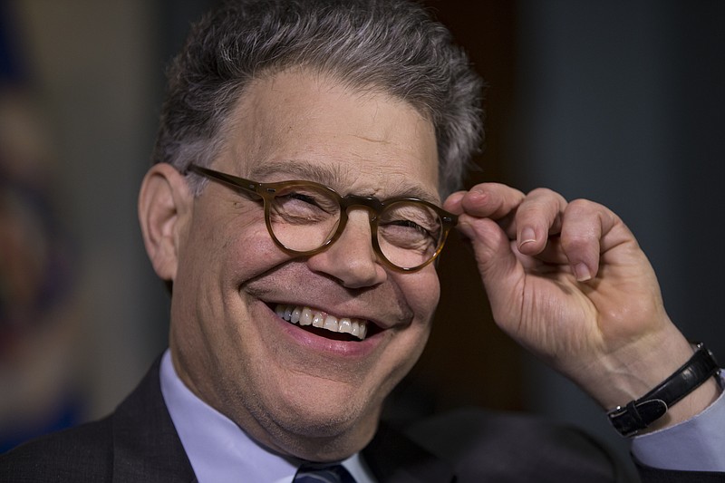 
              Sen. Al Franken, D-Minn., laughs during an interview with The Associated Press in his office on Capitol Hill in Washington, Wednesday, June 15, 2016. For years, Franken has kept one of his most potent political weapons in check: his wit. The former “Saturday Night Live” comic was determined to establish himself as a serious senator after winning his Minnesota seat by a razor-thin margin. So after getting to the Senate in 2009 he embraced the low-key life of a freshman lawmaker. (AP Photo/J. Scott Applewhite)
            