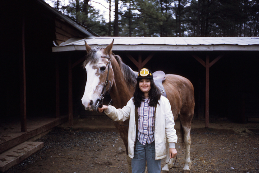 10-year-old Shavin with one of her horses. (Photo: Dana Shavin)