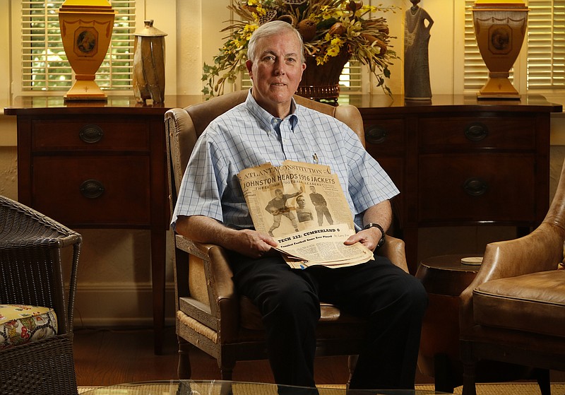 Lookout Mountain resident Tad Johnston is the son of Tally Johnston, who was the captain of Georgia Tech's 1916 football team. The Yellow Jackets went 8-0-1 a century ago, with their most memorable triumph a 222-0 thrashing of Cumberland College.