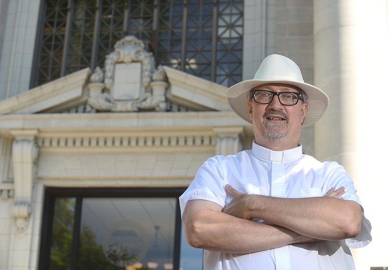 Rev. James Ramsey stands in front of the Hamilton County Courthouse Monday, June 20, 2016. Ramsey has performed approximately 25 same-sex marriages since the Supreme Court ruling last year.