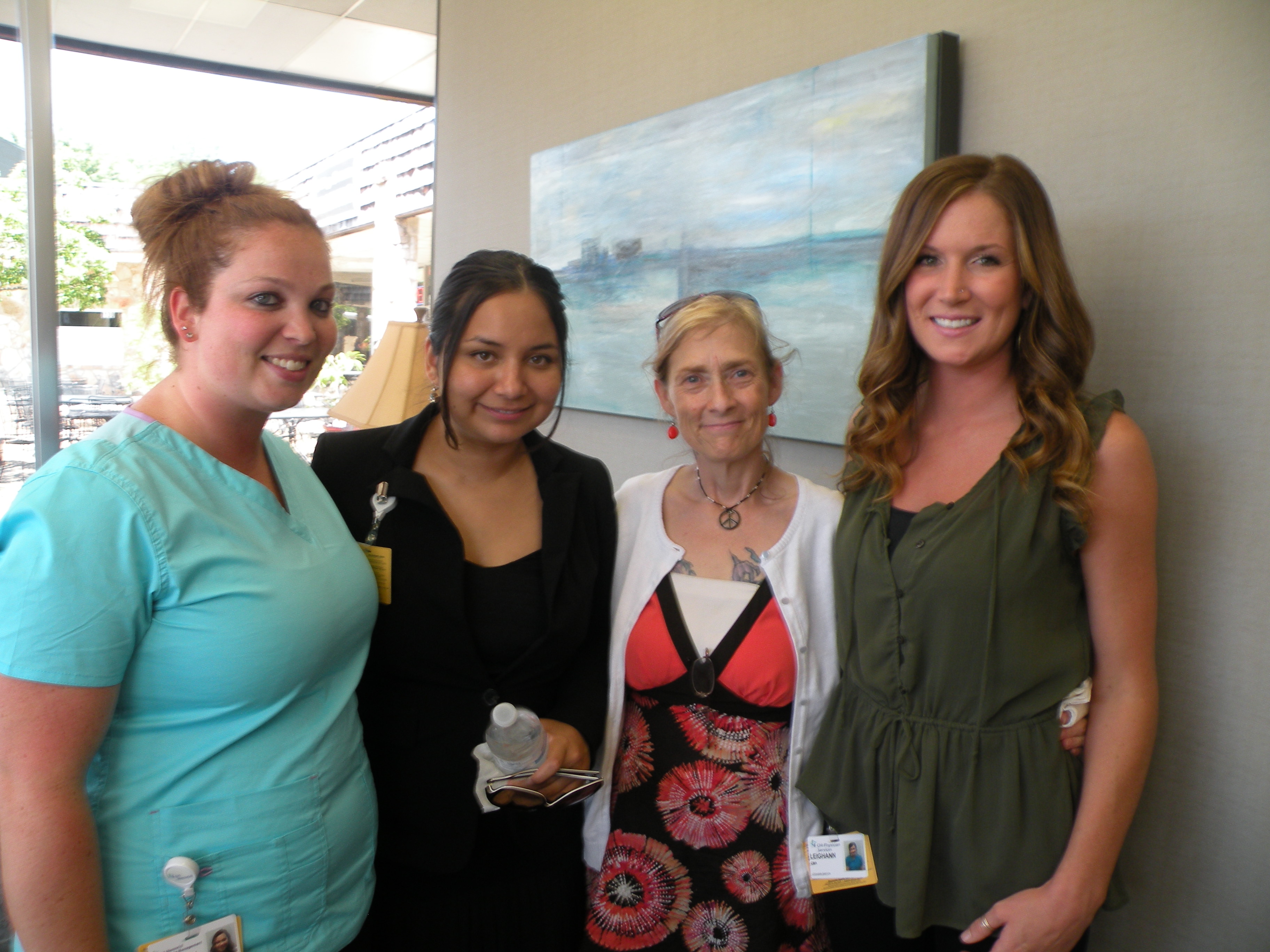From left are Signal Mountain Health and Wellness medical assistant Courtney Ames, Leslie Arechiga, receptionist at Alexian, and Signal Mountain Health and Wellness medical assistants Tanye Burnette and Leighann Barton.