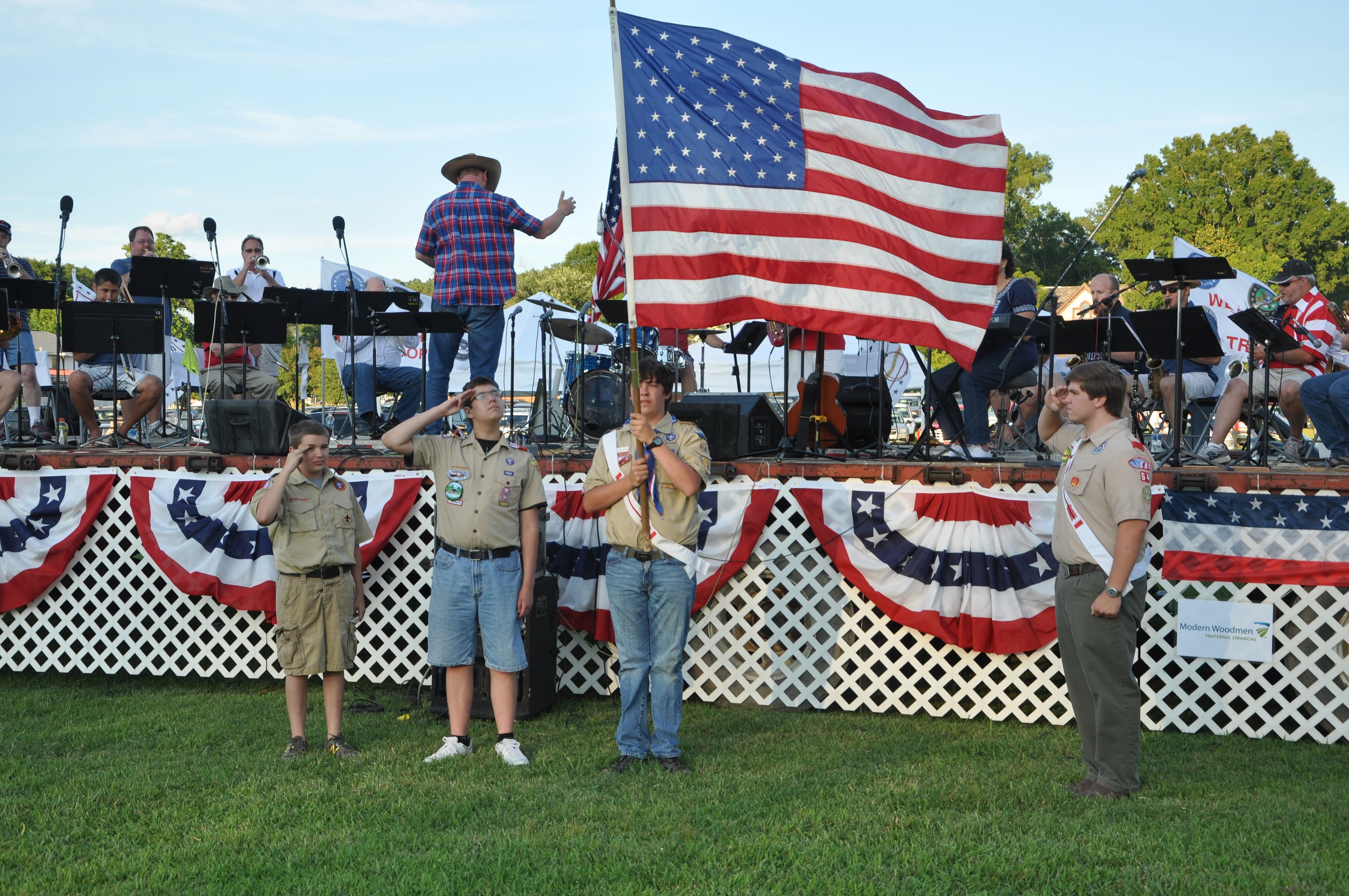 Boy Scout Troop 64 from Chickamauga, Ga., presents the colors at a previous Patriotism at the Post. This year's celebration is scheduled for Sunday, July 3, at the polo field in Fort Oglethorpe.