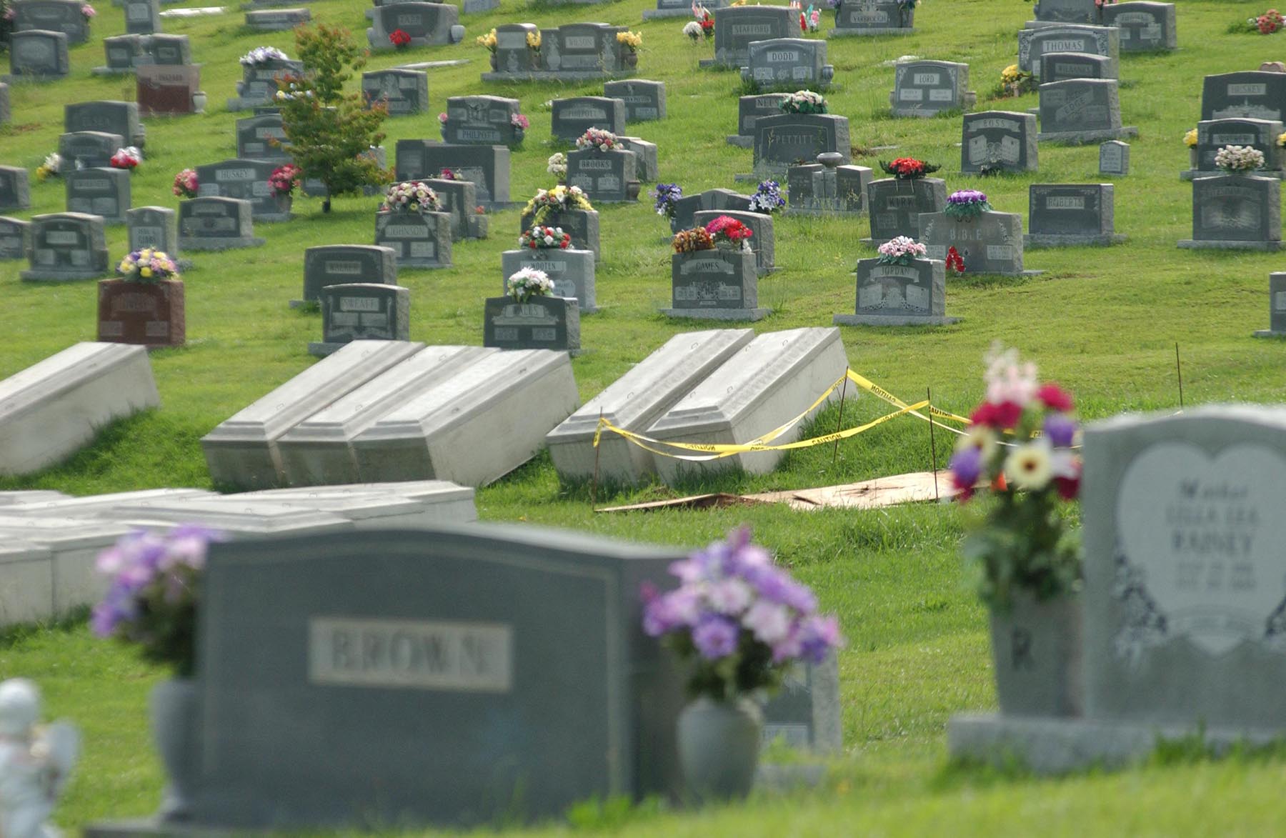 Once the identification process has ended, the unidentified bodies that were recovered from the Tri-State Crematory in Noble, Ga. will be placed in these vaults and buried in the Tennessee Georgia Memorial Park.