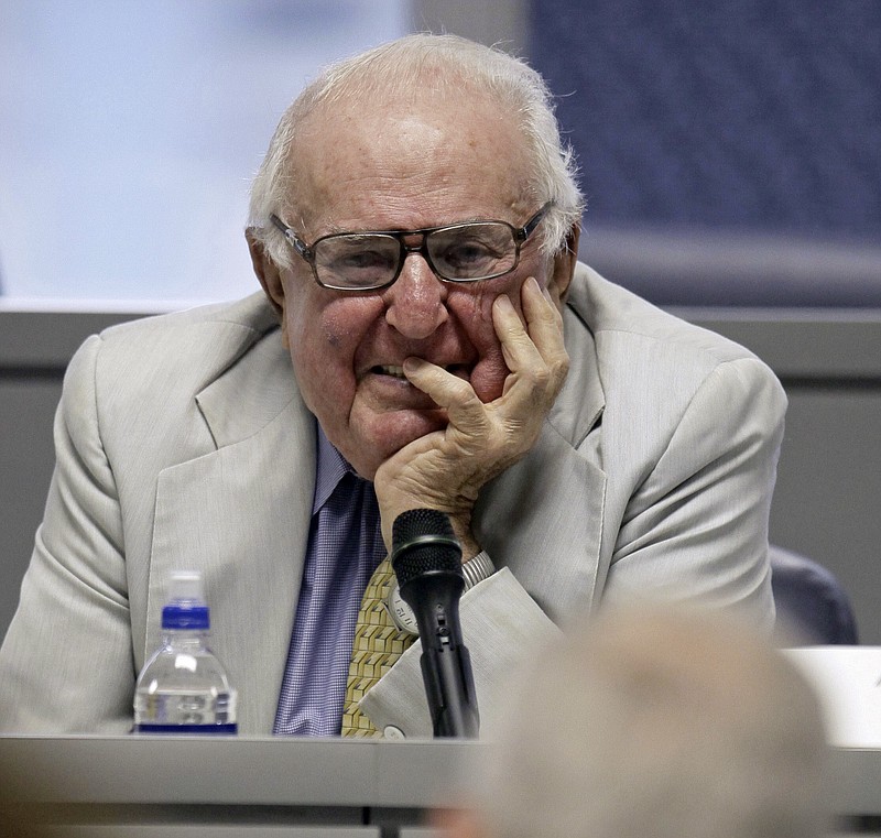 
              FILE - In this July 6, 2009, file photo, former Illinois U.S. Rep. and Judge Abner Mikva appears in Chicago. Mikva, a former congressman, Illinois legislator, federal appellate judge and presidential adviser, died Monday, July 4, 2016. He was 90 years old. (AP Photo/M. Spencer Green, File)
            