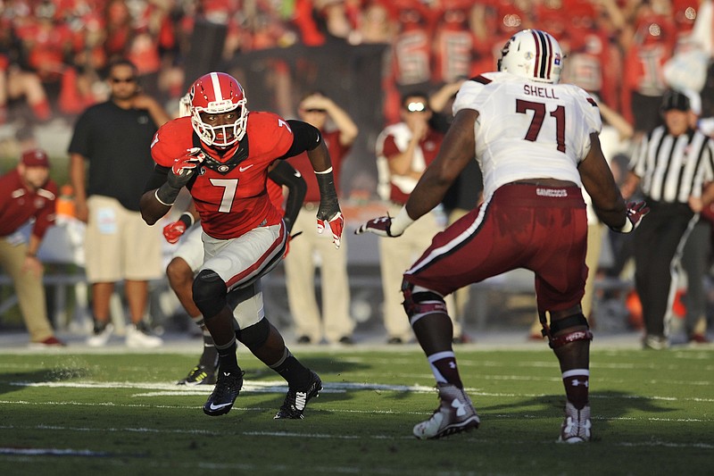 Georgia outside linebacker Lorenzo Carter had just 19 tackles last season as a sophomore after amassing 41 in 2014, when he also had 4.5 sacks.