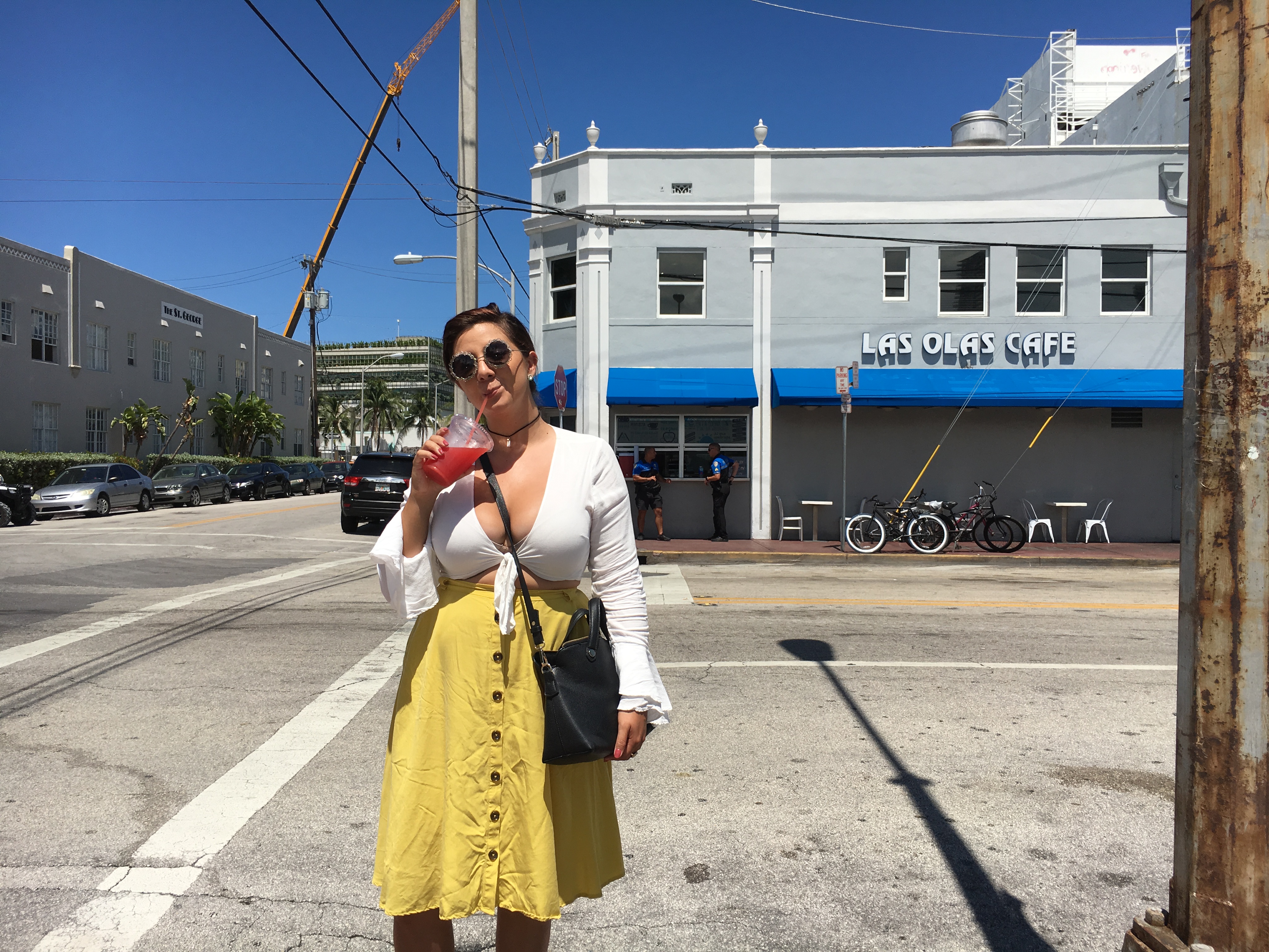 Nikki Rios takes the edge off Miami's steamy summer weather with cold watermelon juice from Las Olas, her favorite budget lunch spot. She is producing a web series that will include segments on favorite foods and hangouts of Chattanoogan millennials compared to the snacking and chilling of Cuban millennials.