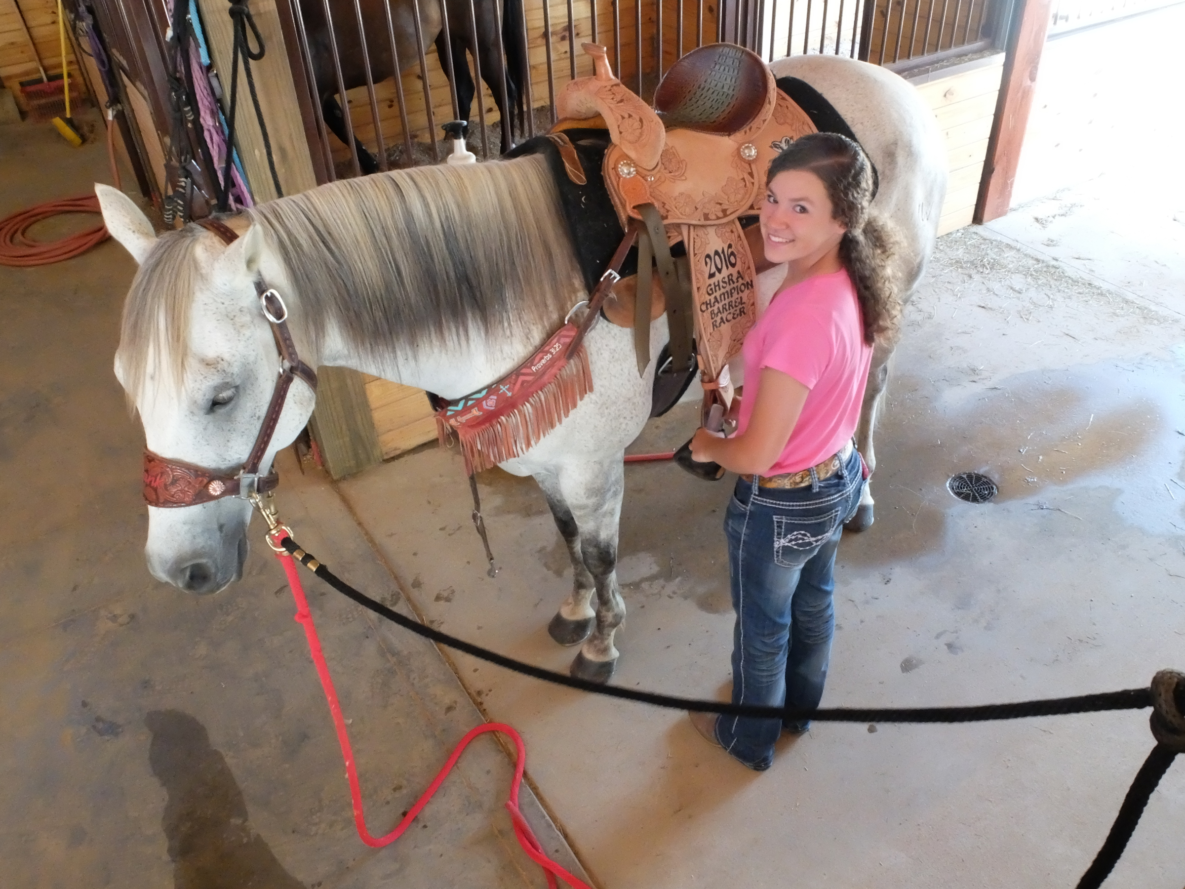 As a freshman at Notre Dame High School, Holli Covey won the Georgia State High School Barrel Racing championship in May.