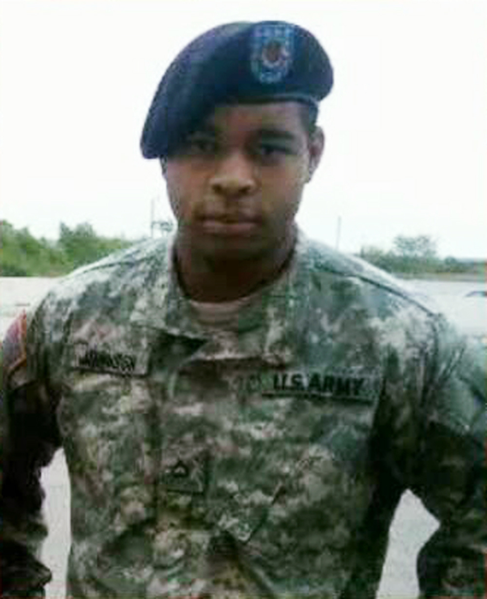 This undated photo shows Micah Johnson, who was a suspect in the sniper slayings of five law enforcement officers in Dallas Thursday night, July 7, 2016, during a protest over two recent fatal police shootings of black men. An Army veteran, Johnson tried to take refuge in a parking garage and exchanged gunfire with police, who later killed him with a robot-delivered bomb, Dallas Police Chief David Brown said. (Facebook via AP)