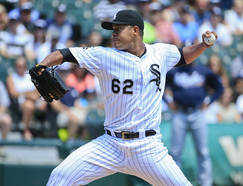 Starting pitcher Jose Quintana of the Chicago White Sox delivers