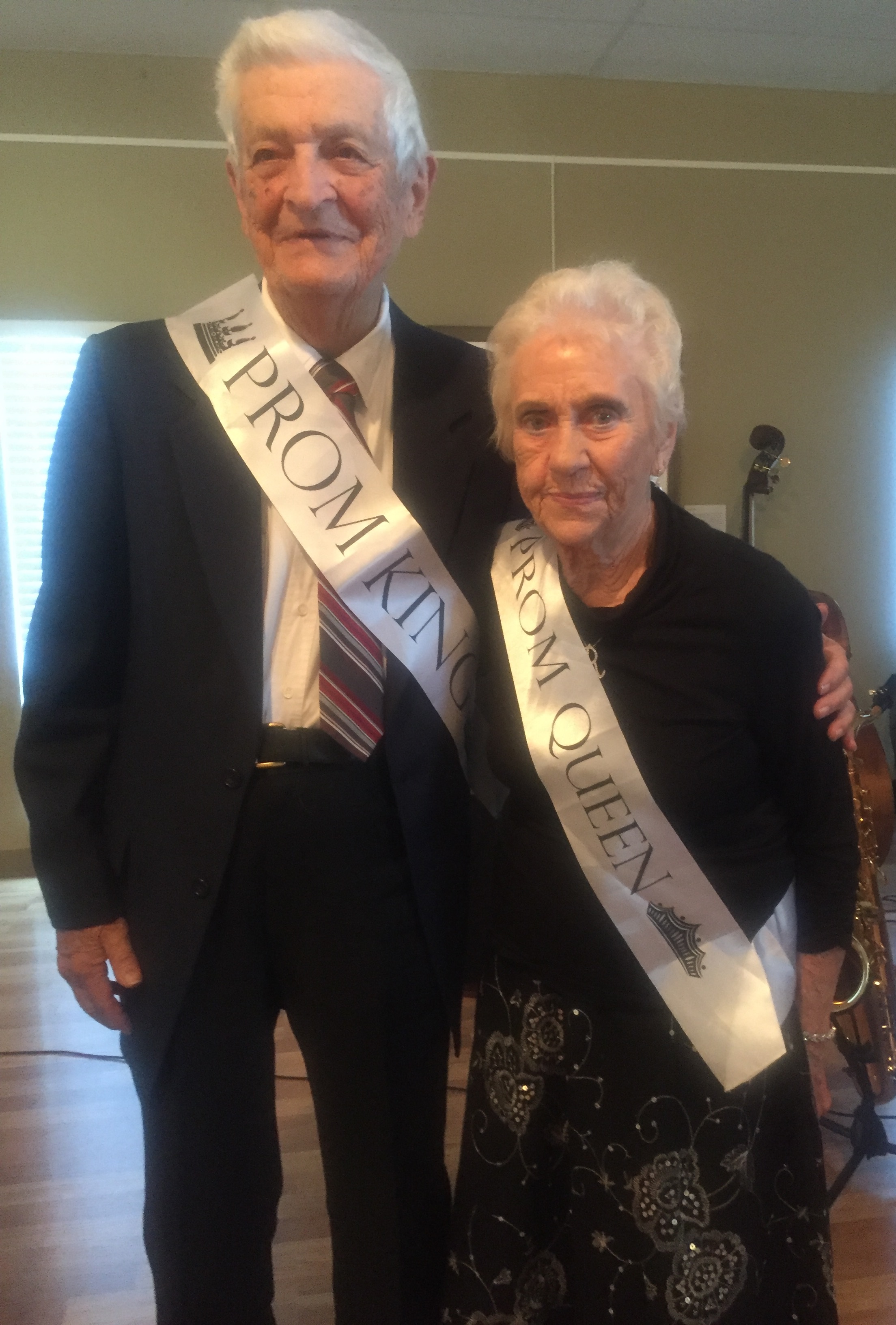 Jack Stoker, left, from Morning Pointe in Hixson, and Ruth Quinn from John Calvin Apartments were nominated as Prom King and Queen at the event.