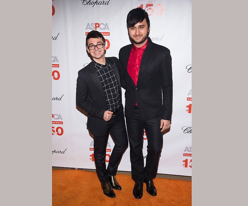 
              FILE - In this April 14, 2016 file photo, Christian Siriano, left, and Brad Walsh attend ASPCA's 19th annual Bergh Ball honoring Drew Barrymore in New York. Siriano wed Walsh, Saturday, July 9, 2016, in the backyard of their country house in Danbury, Conn.  (Photo by Charles Sykes/Invision/AP, File)
            