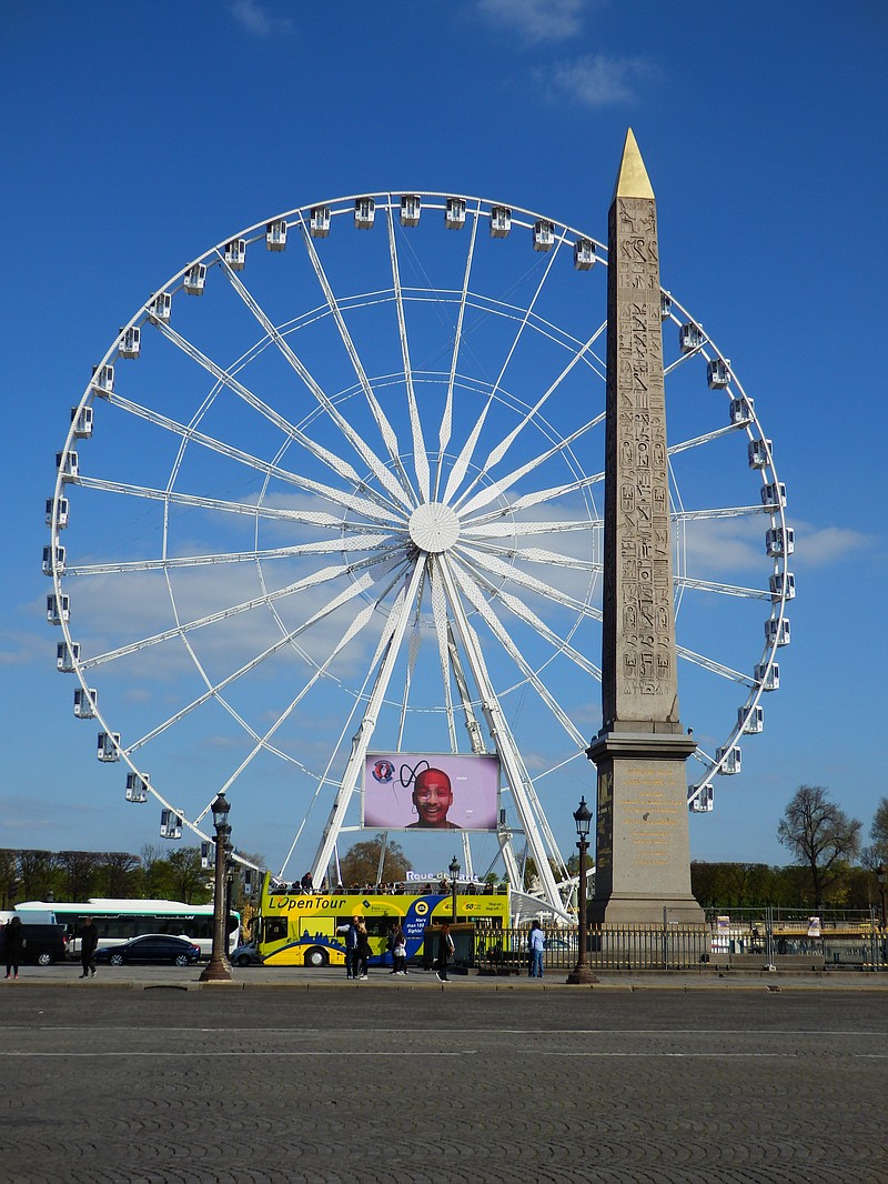 Place de la Concorde is an historic site in central Paris where Louis XVI and Marie Antoinette were guillotined during the French Revolution. Now it is the site of the world's largest ferris wheel, The Big Wheel, and the 3,500-year-old Luxor Obelisk from Egypt.