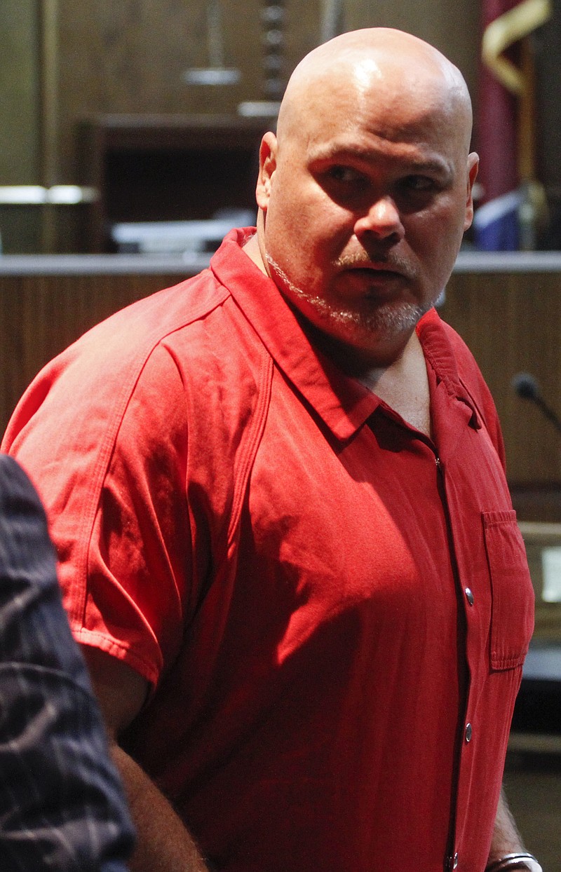 Staff Photo by Dan Henry / The Chattanooga Times Free Press- 8/25/14. Marlon Duane Kiser appears before Judge Don Poole in an attempt to appeal a death penalty sentence from 2003 in the murder of a Hamilton County Deputy Sheriff.  