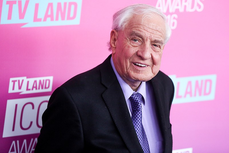 In this April 10, 2016, file photo, Garry Marshall arrives at the 2016 TV Land Icon Awards at Barker Hangar in Santa Monica, Calif. Writer-director Marshall, whose TV hits included "Happy Days" "Laverne & Shirley" and box-office successes included "Pretty Woman" and "Runaway Bride," has died at age 81. Publicist Michelle Bega says Marshall died Tuesday, July 19, 2016, in at a hospital in Burbank, Calif., of complications from pneumonia after having a stroke. 