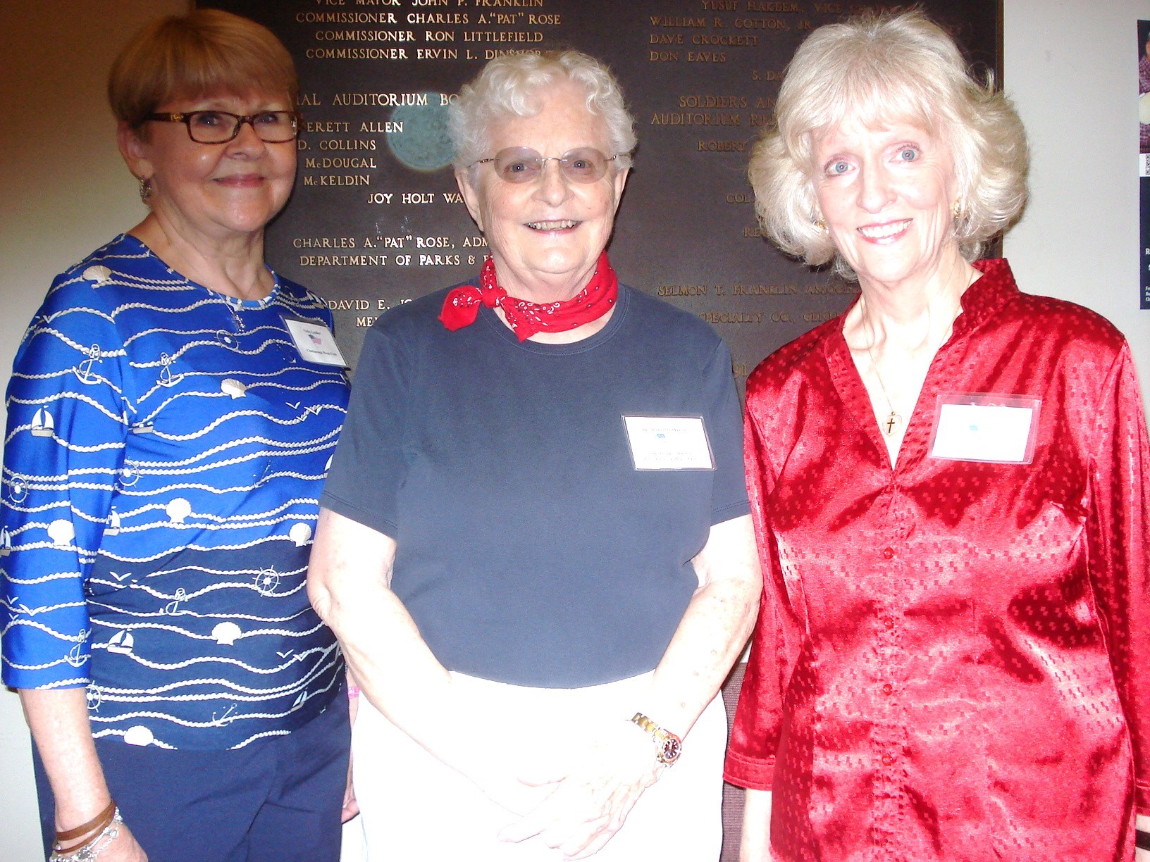 Vickie Leather, at left, with Dr. Jeanette Martin and Sharon Bailiff.