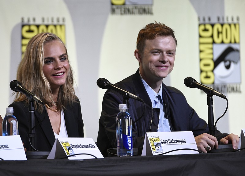 
              Cara Delevingne, left, and Dane DeHaan attend the "Valerian and the City of a Thousand Planets" panel on day 1 of Comic-Con International on Thursday, July 21, 2016, in San Diego. (Photo by Chris Pizzello/Invision/AP)
            